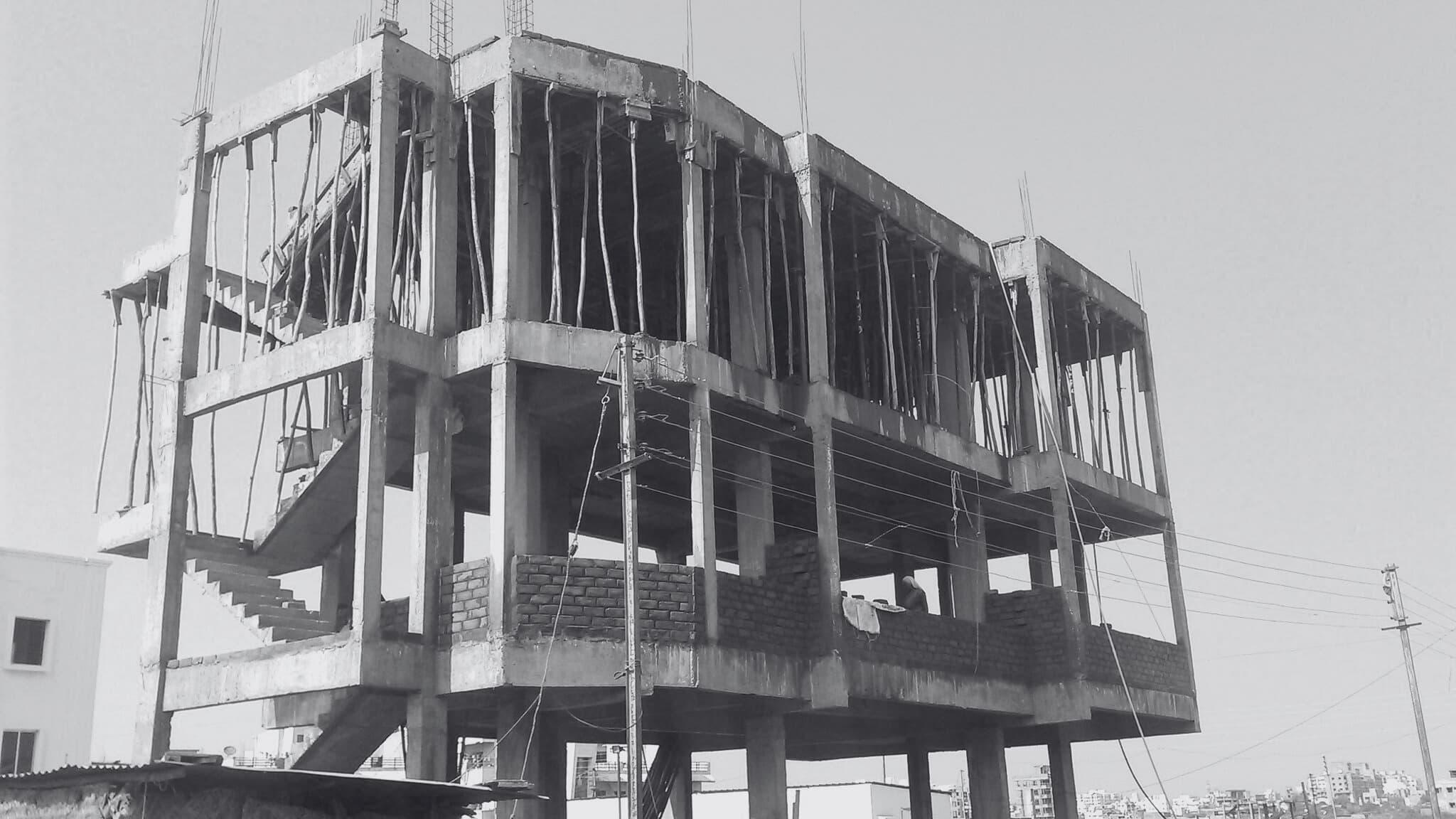 The Sansoft office building under construction in Beltarodi, Nagpur