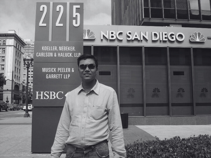 Sansoft founder during a visit to the United States